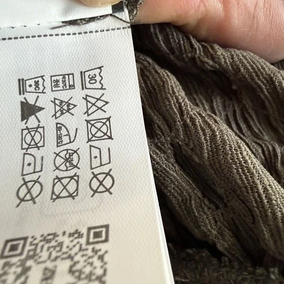 NWT Zara High-Waisted Balloon Style Joggers Olive Green Textured Bohemian Large - Picture 14 of 14